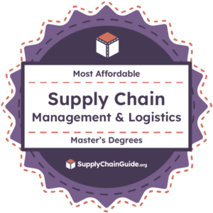 Award Badge for the Most Affordable Online Supply Chain Management Master's Degree Programs